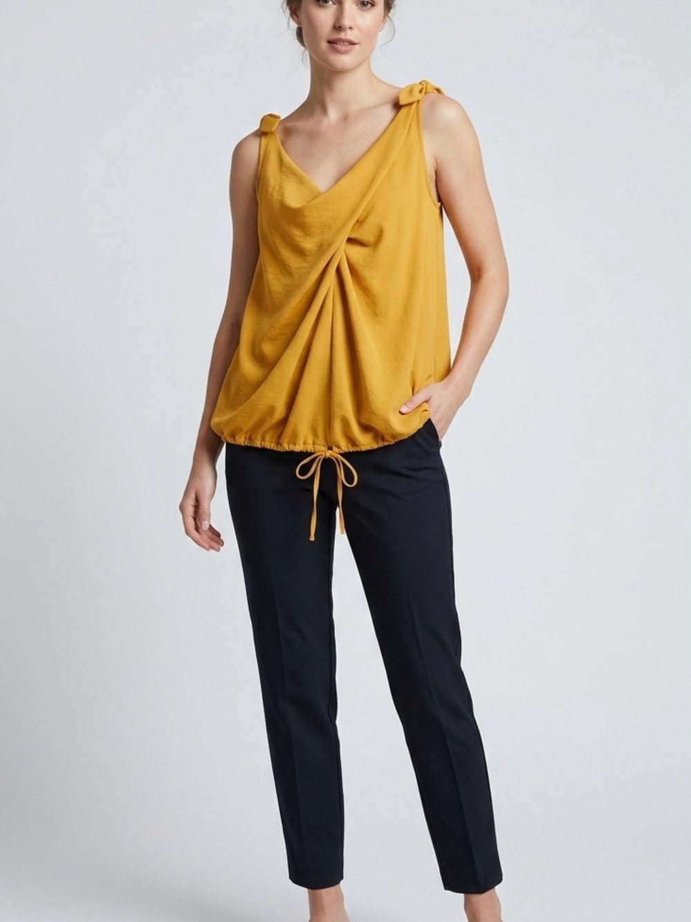 RACHEL Rachel Roy Mustard Yellow Tank Top